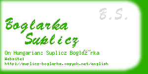 boglarka suplicz business card